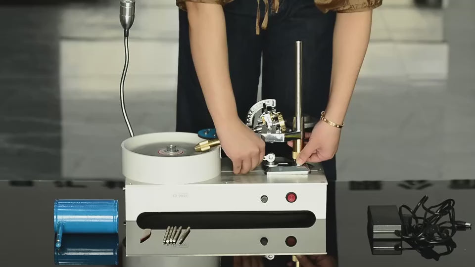 Small Industrial Machinery for Jewelry Jade Agate Gem Grinding Polishing Electric Fader Seal Cutting Knife Digital Display