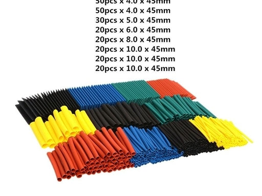 Heat Shrink Tubing Assorted Sizes (Small/Medium) 200 Pcs